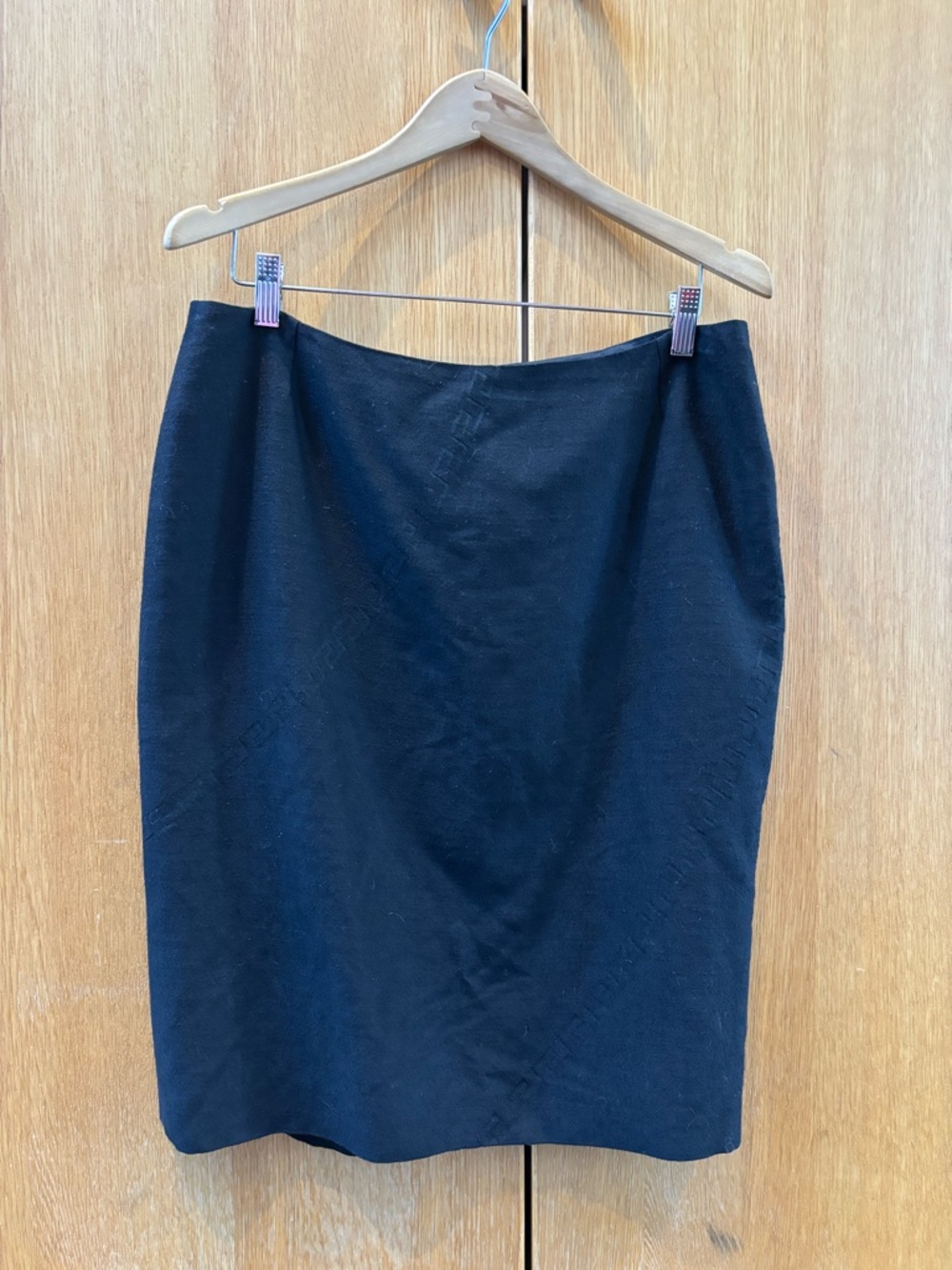 Versace Black Tailored Pencil Skirt